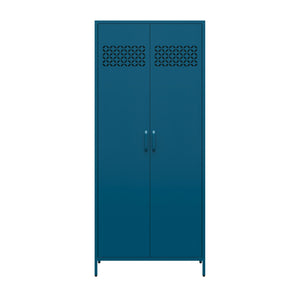 Mr. Kate Annie Tall Metal 2 Door Cabinet - Deep Ocean Blue
