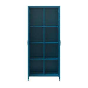 Mr. Kate Annie Tall Metal 2 Door Cabinet - Deep Ocean Blue