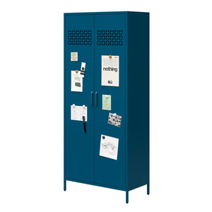 Mr. Kate Annie Tall Metal 2 Door Cabinet - Deep Ocean Blue