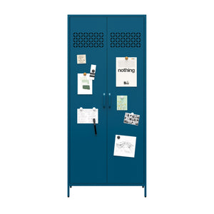 Mr. Kate Annie Tall Metal 2 Door Cabinet - Deep Ocean Blue