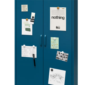 Mr. Kate Annie Tall Metal 2 Door Cabinet - Deep Ocean Blue