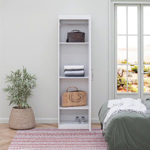 Novogratz Her Majesty Wardrobe Storage Cabinet with Shelves - White