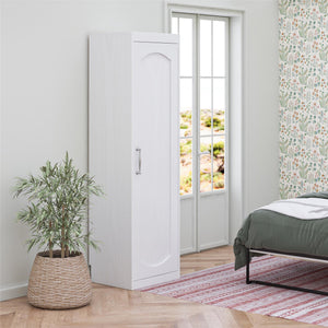 Novogratz Her Majesty Wardrobe Storage Cabinet with Shelves - White