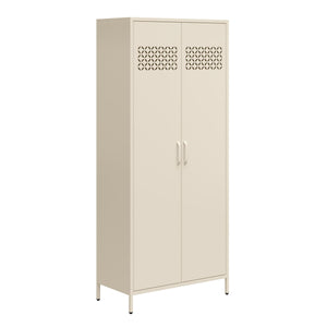 Mr. Kate Annie Tall Metal 2 Door Cabinet - Parchment