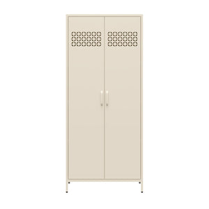 Mr. Kate Annie Tall Metal 2 Door Cabinet - Parchment