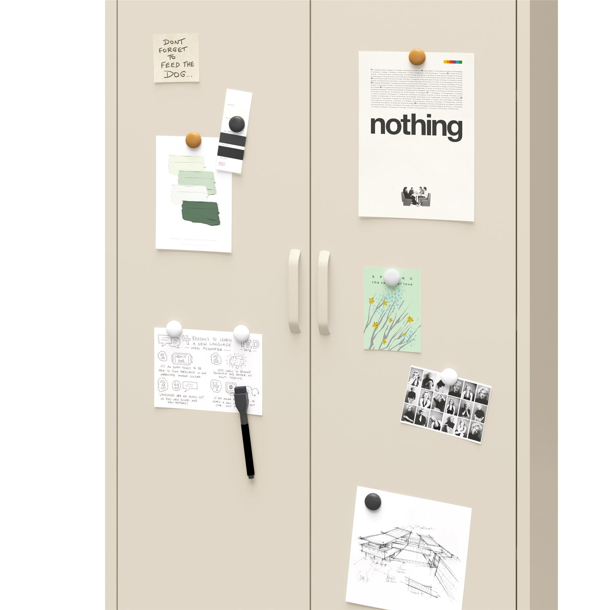 Mr. Kate Annie Tall Metal 2 Door Cabinet - Parchment