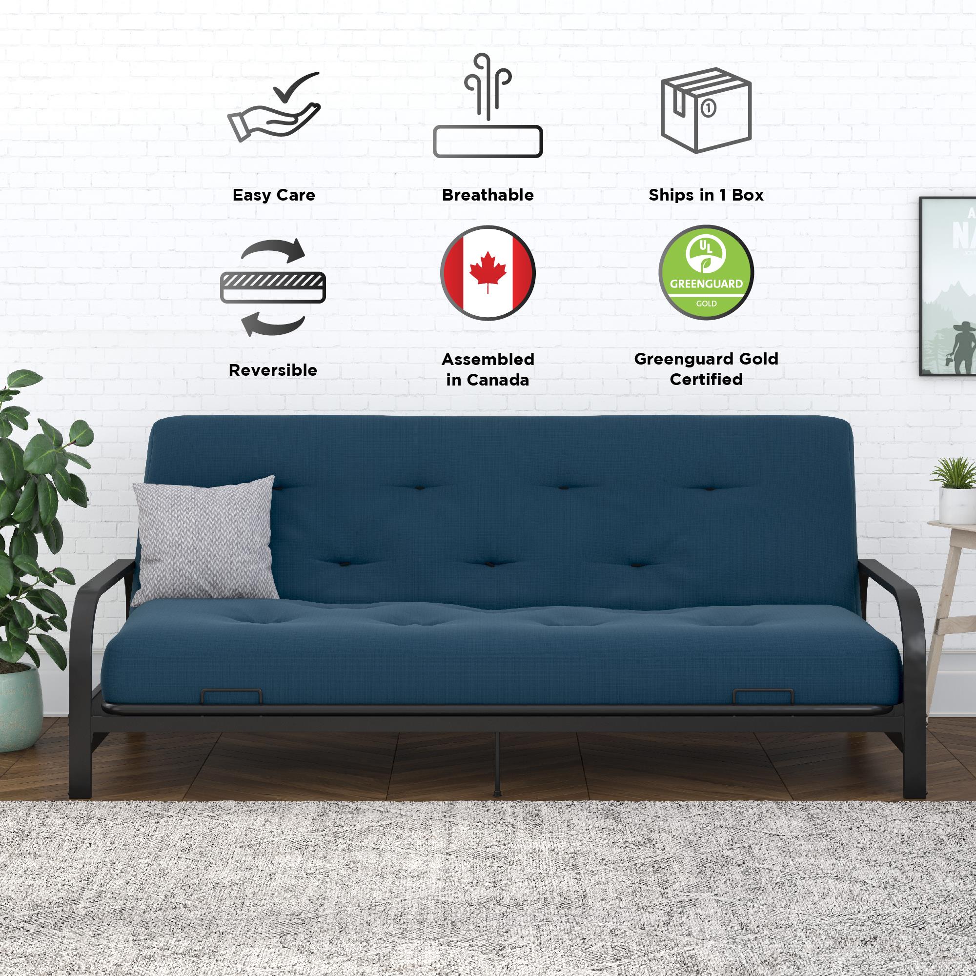 DHP Trule 8" Pocket Spring Futon Mattress - Indigo Blue - Full