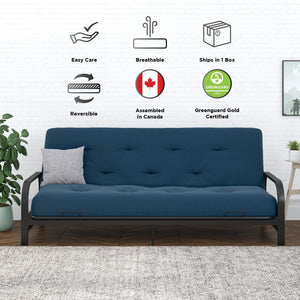 DHP Trule 8" Pocket Spring Futon Mattress - Indigo Blue - Full