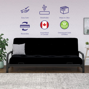 Signature Sleep Braga 8" Pocket Spring Full Size Futon Mattress - Black - Full