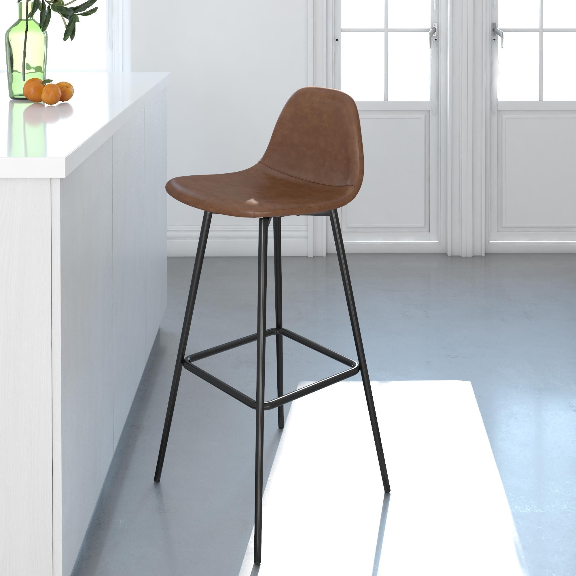 RealRooms Brandon Bar Stool - Camel