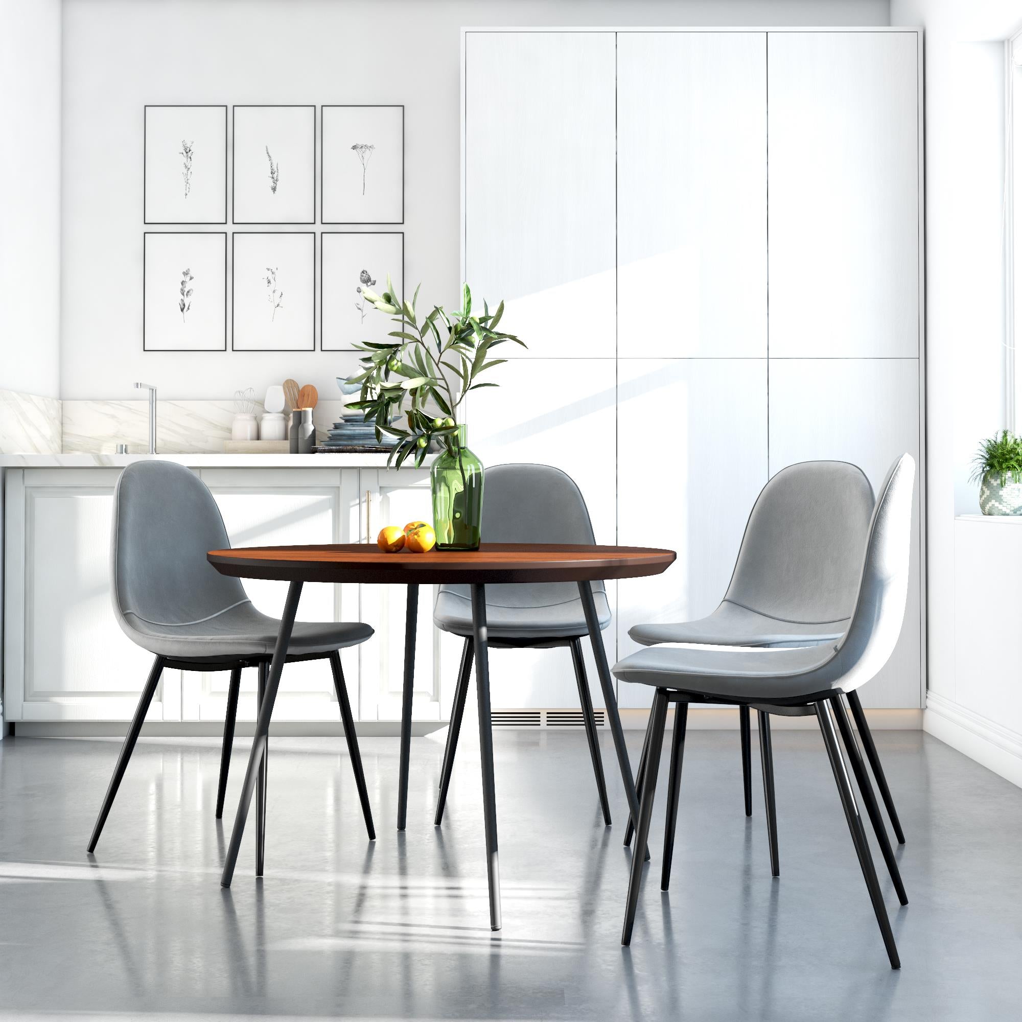 RealRooms Brandon Dining Chair, Set of 4 - Gray