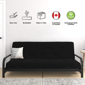 DHP Trule 8" Spring Futon Mattress - Black - Full