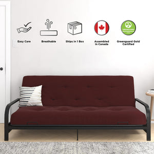 DHP Trule 8" Spring Futon Mattress - Ruby Red - Full