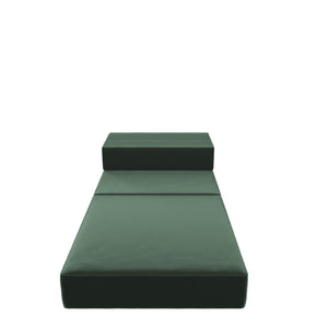 Novogratz The Flower Modular Chair and Lounger - Green Velour