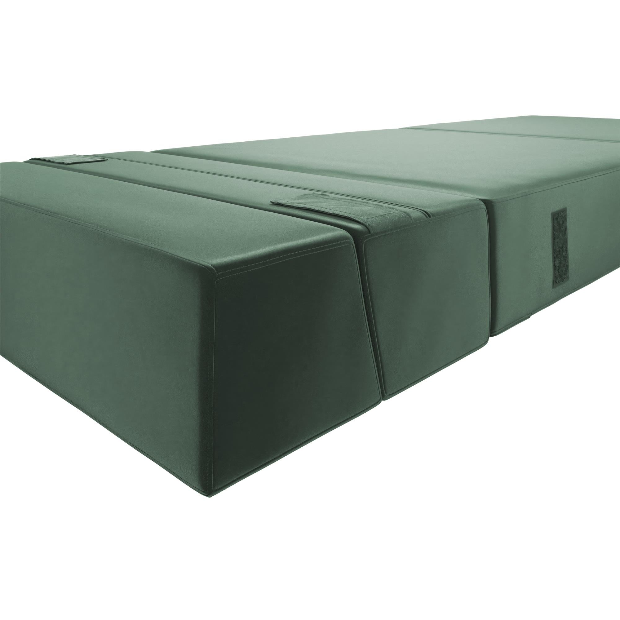 Novogratz The Flower Modular Chair and Lounger - Green Velour