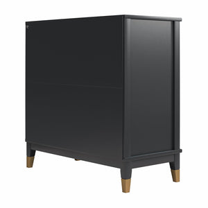 Westerleigh 2-Door Accent Cabinet, Black - Black