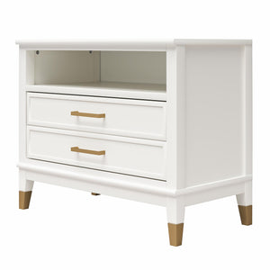 CosmoLiving Westerleigh Wide Nightstand - White