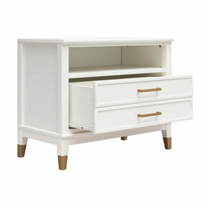 CosmoLiving Westerleigh Wide Nightstand - White