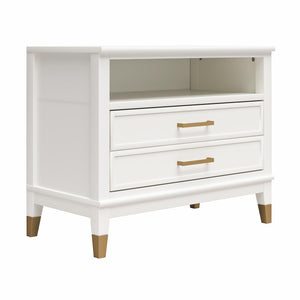 CosmoLiving Westerleigh Wide Nightstand - White