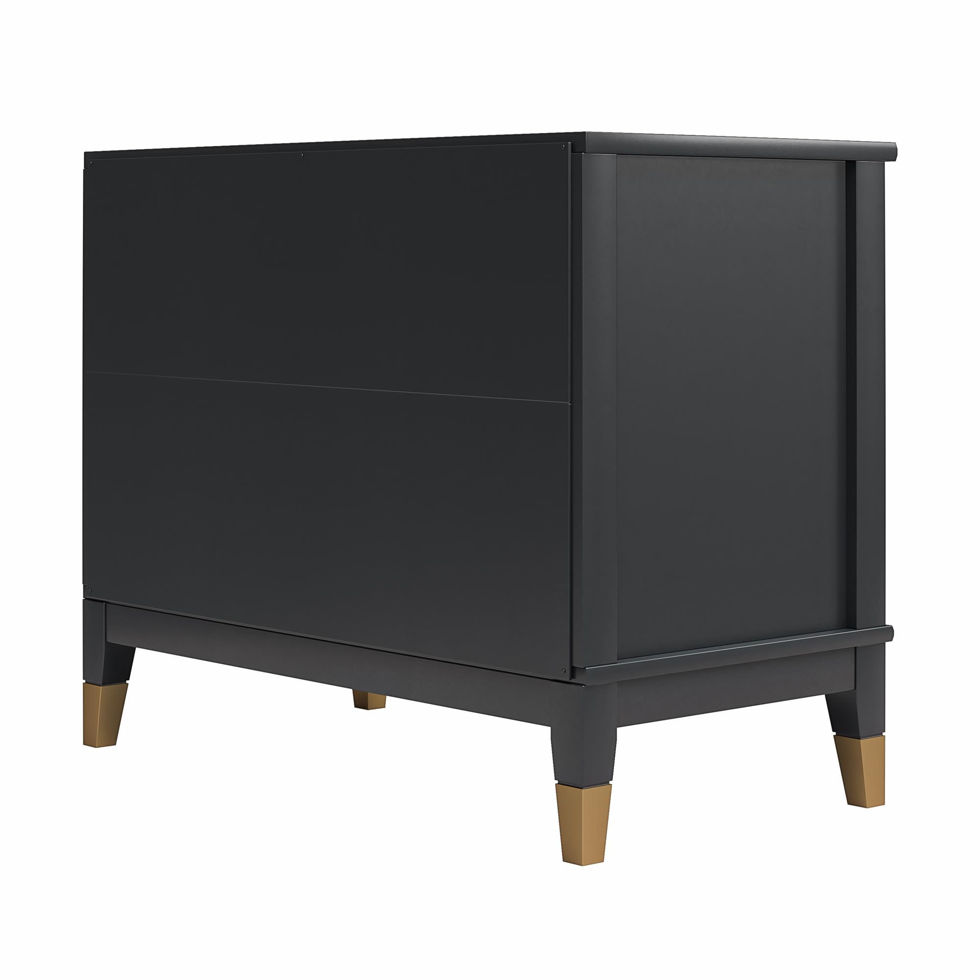 CosmoLiving Westerleigh Wide Nightstand - Black