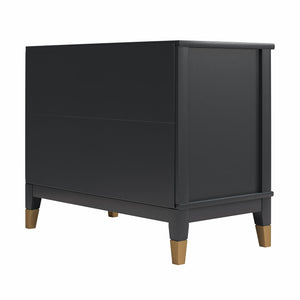 CosmoLiving Westerleigh Wide Nightstand - Black