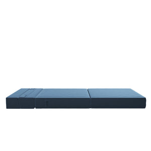 Novogratz The Flower Modular Chair and Lounger - Indigo Blue Velour