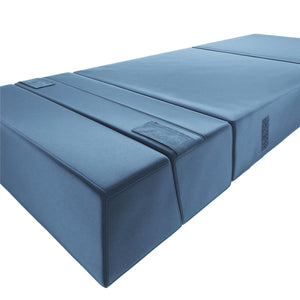 Novogratz The Flower Modular Chair and Lounger - Indigo Blue Velour