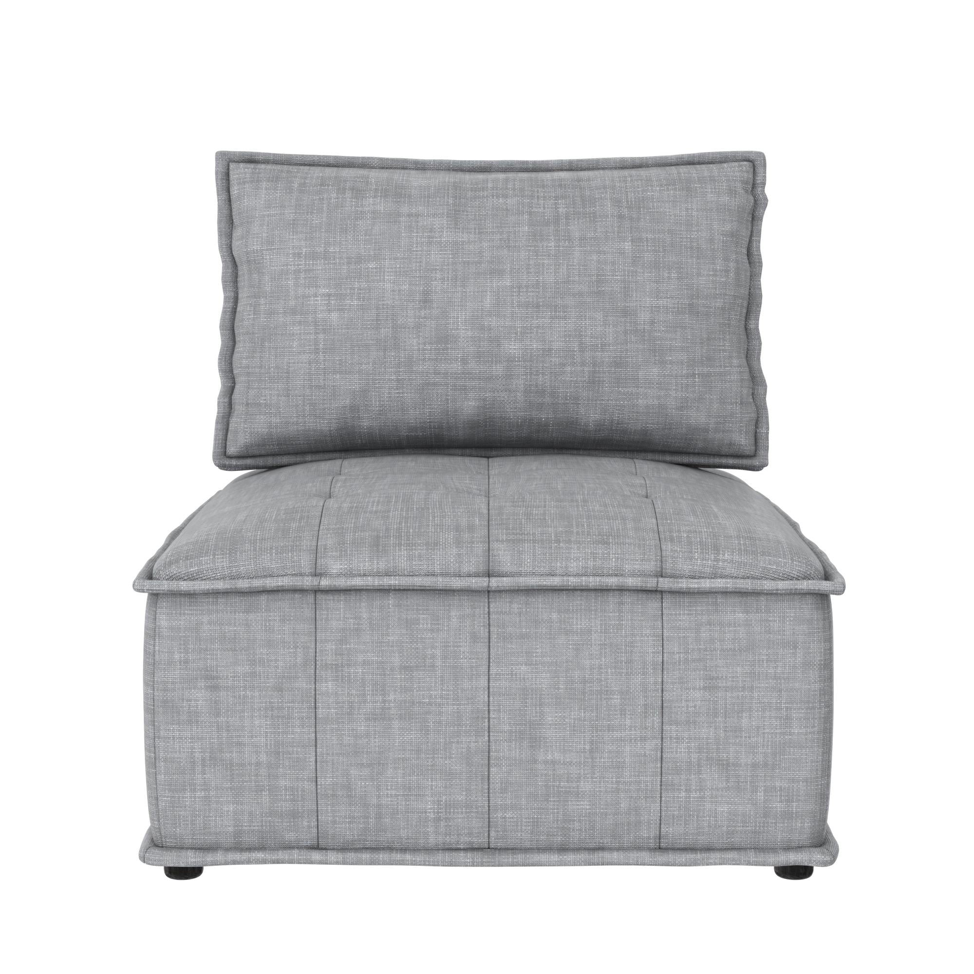 DHP Darcy Armless Chair for Modular Sectional Sofa - Gray