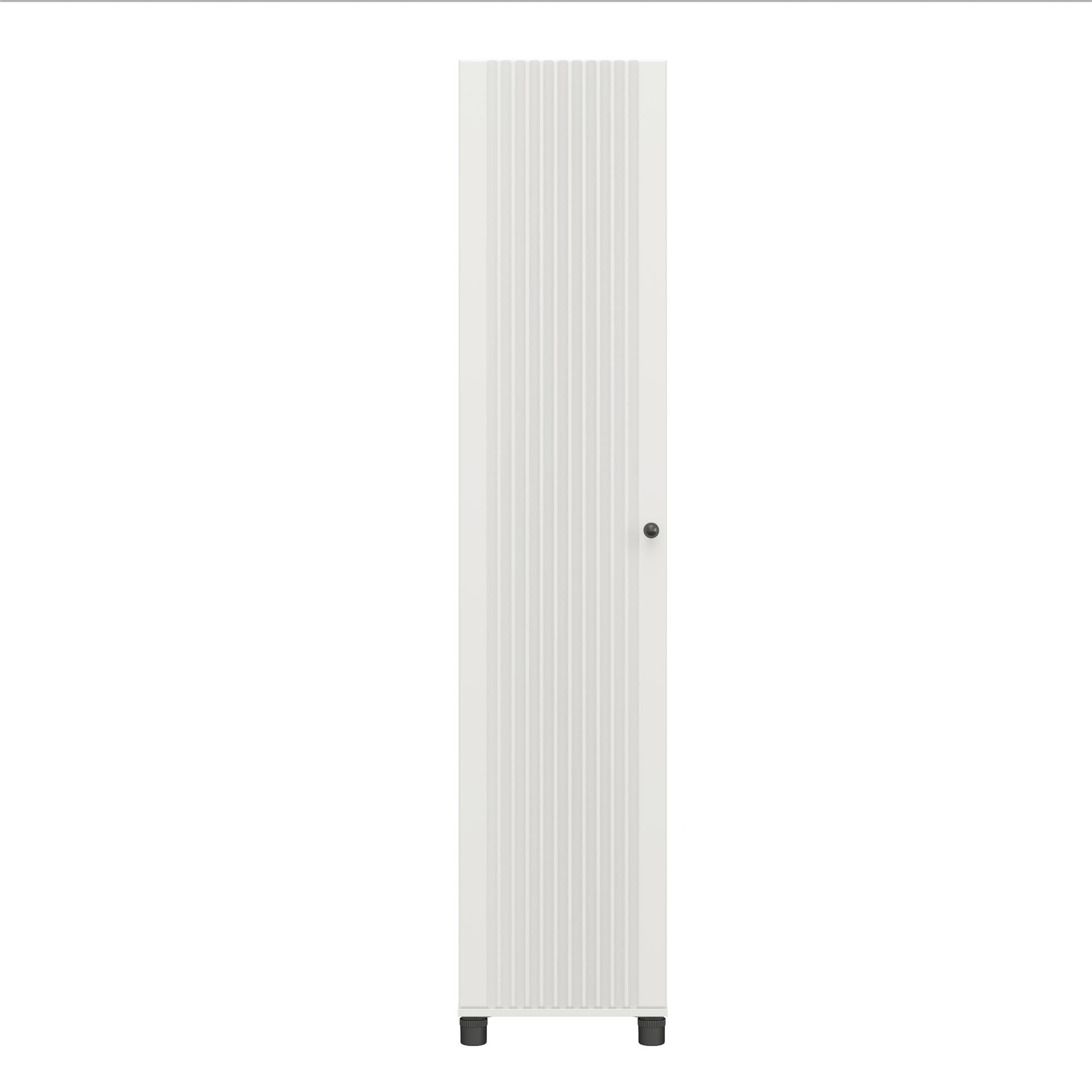 Systembuild Evolution Kendall Fluted 16" Wide 1 Door Storage Cabinet - White