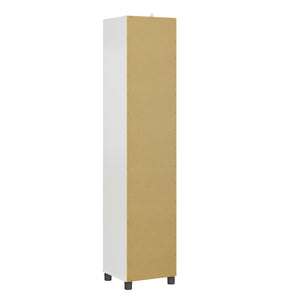 Systembuild Evolution Kendall Fluted 16" Wide 1 Door Storage Cabinet - White