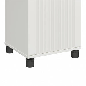 Systembuild Evolution Kendall Fluted 16" Wide 1 Door Storage Cabinet - White