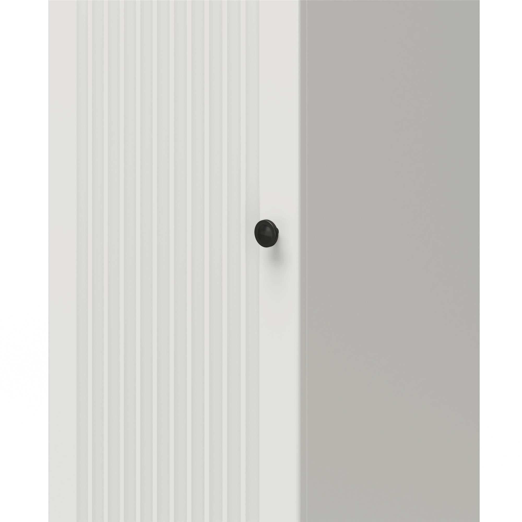 Systembuild Evolution Kendall Fluted 16" Wide 1 Door Storage Cabinet - White