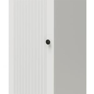 Systembuild Evolution Kendall Fluted 16" Wide 1 Door Storage Cabinet - White