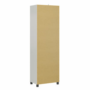 Systembuild Evolution Kendall Fluted 24" Wide 2 Door Storage Cabinet - White