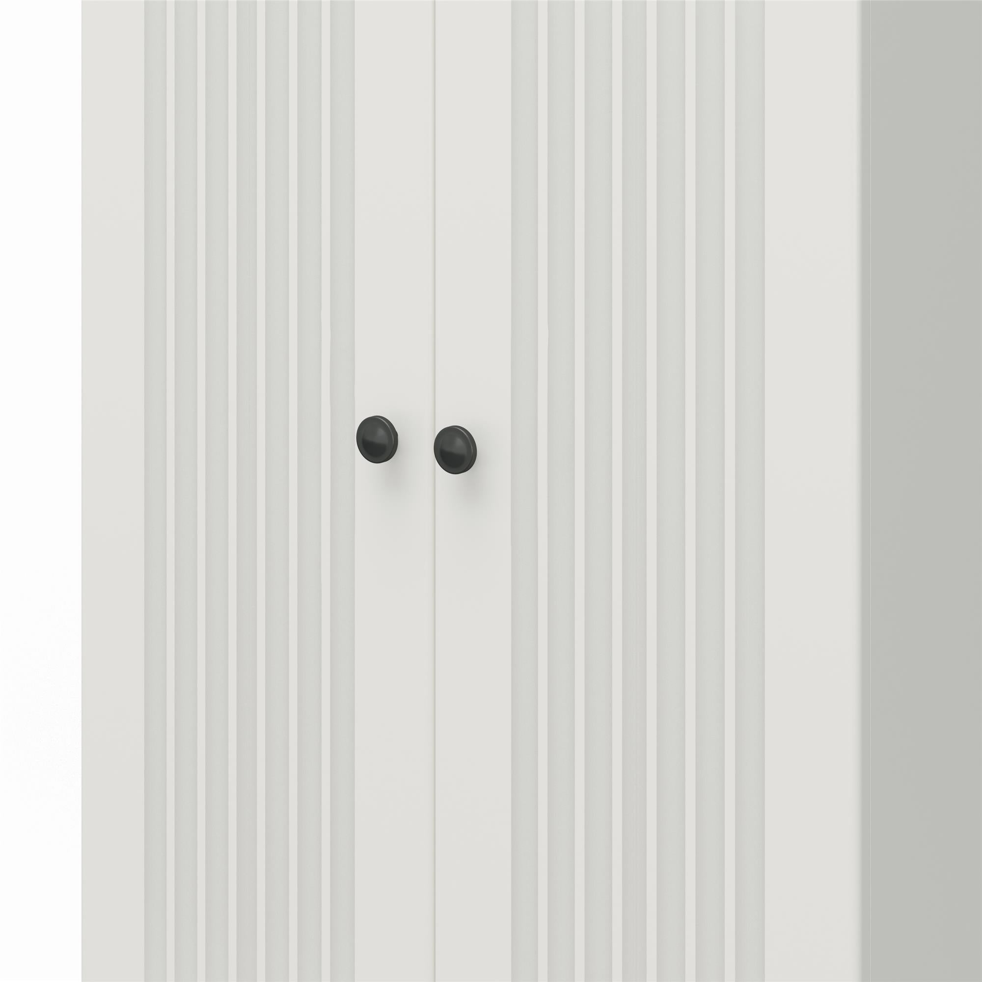 Systembuild Evolution Kendall Fluted 24" Wide 2 Door Storage Cabinet - White