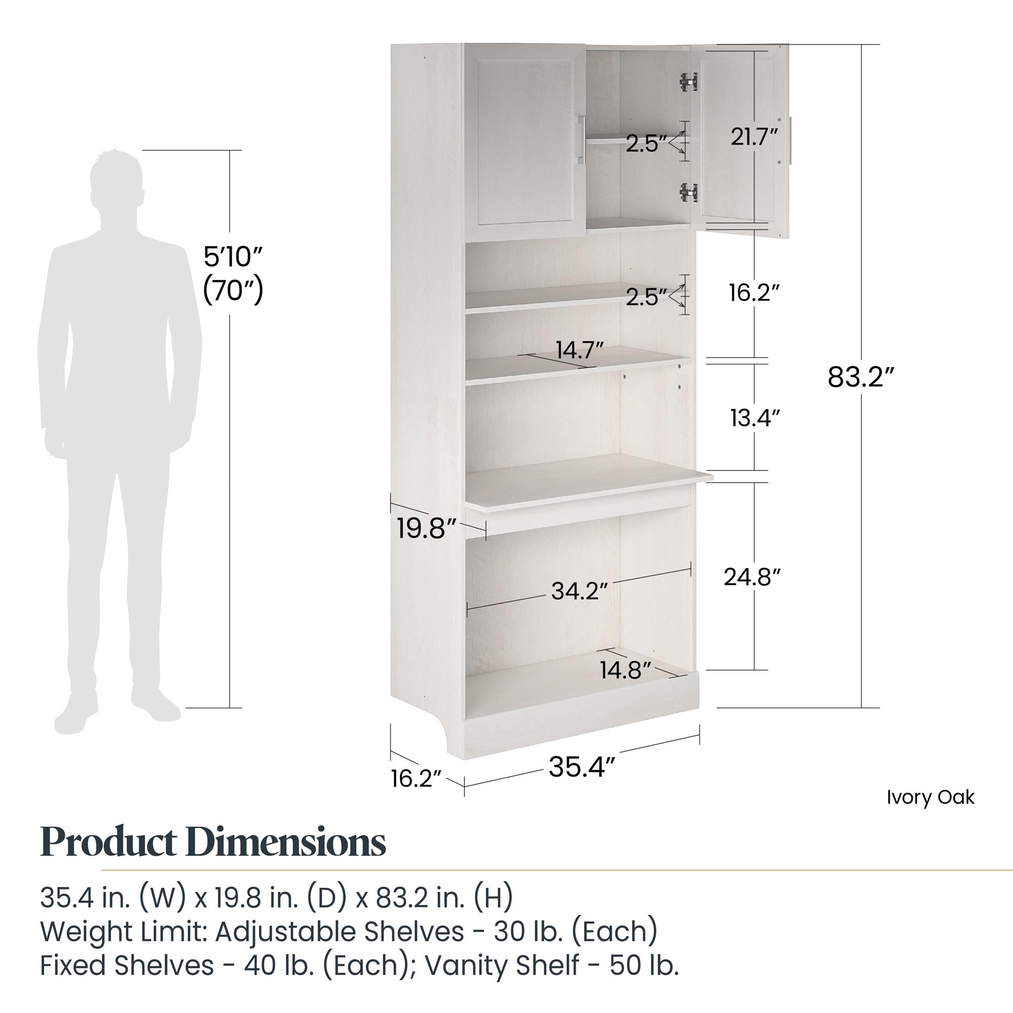Systembuild Evolution Elba 4 Unit Modular Closet Bundle - Ivory Oak