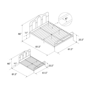 Mr. Kate Primrose Metal Bed - White - Queen