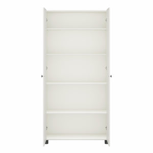 Systembuild Evolution Kendall Fluted 36" Wide 2 Door Storage Cabinet - White