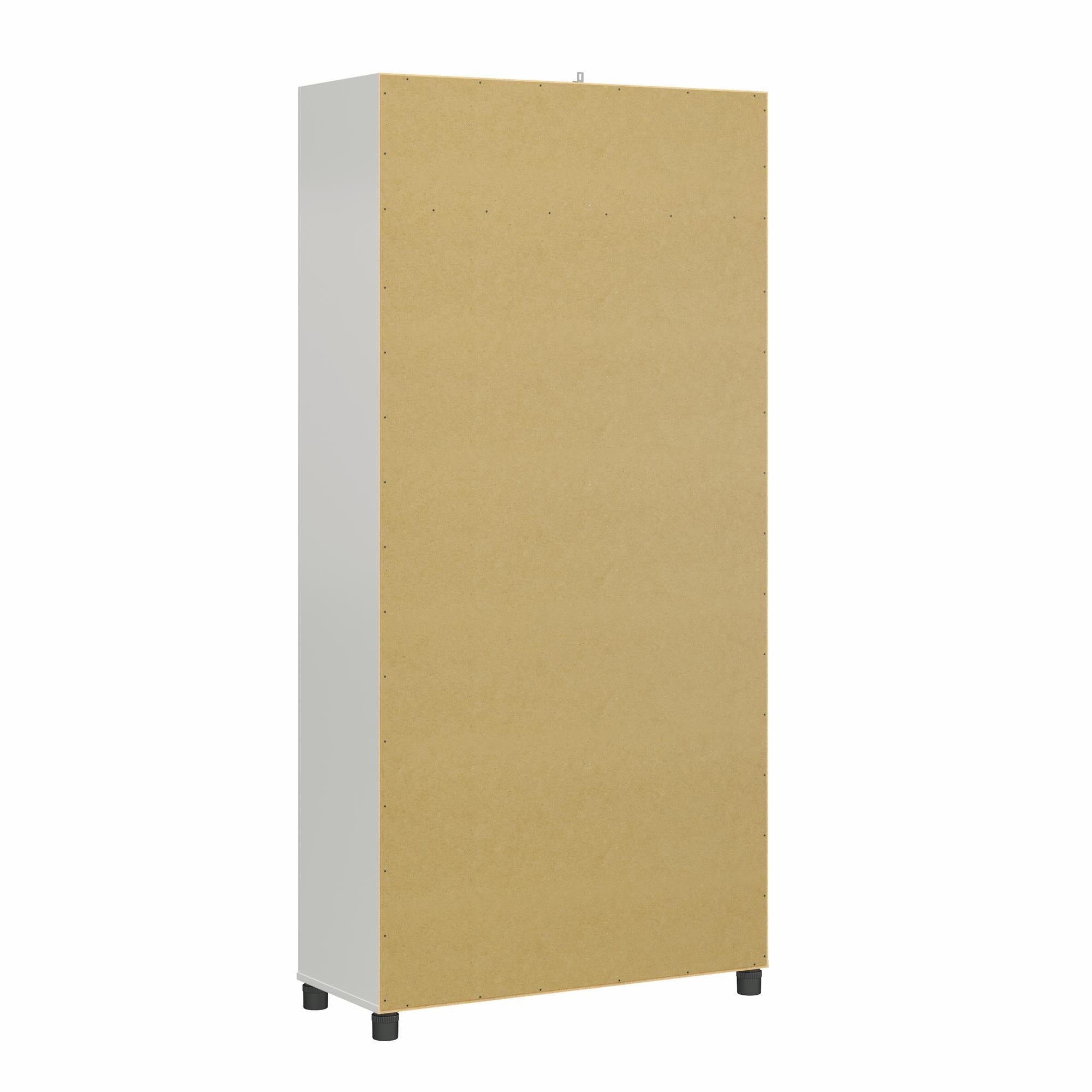 Systembuild Evolution Kendall Fluted 36" Wide 2 Door Storage Cabinet - White