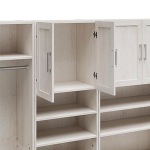 Systembuild Evolution Elba 4 Unit Modular Closet Bundle - Ivory Oak