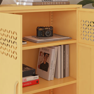 Mr. Kate Annie Short Metal 2 Door Cabinet - Yellow