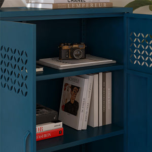 Mr. Kate Annie Short Metal 2 Door Cabinet - Deep Ocean Blue