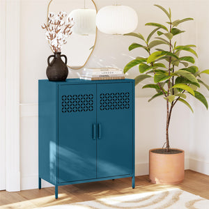 Mr. Kate Annie Short Metal 2 Door Cabinet - Deep Ocean Blue