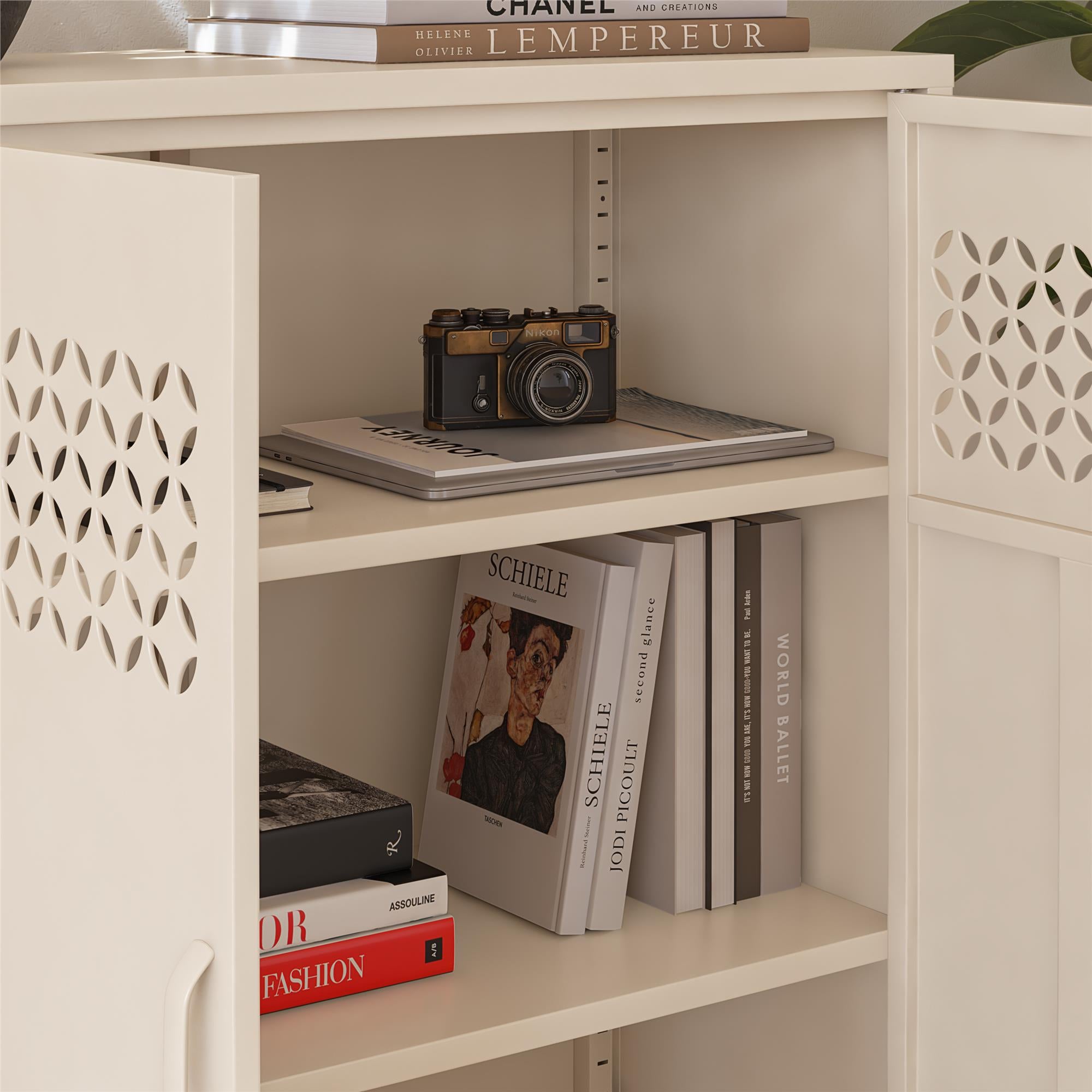 Mr. Kate Annie Short Metal 2 Door Cabinet - Parchment