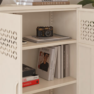 Mr. Kate Annie Short Metal 2 Door Cabinet - Parchment