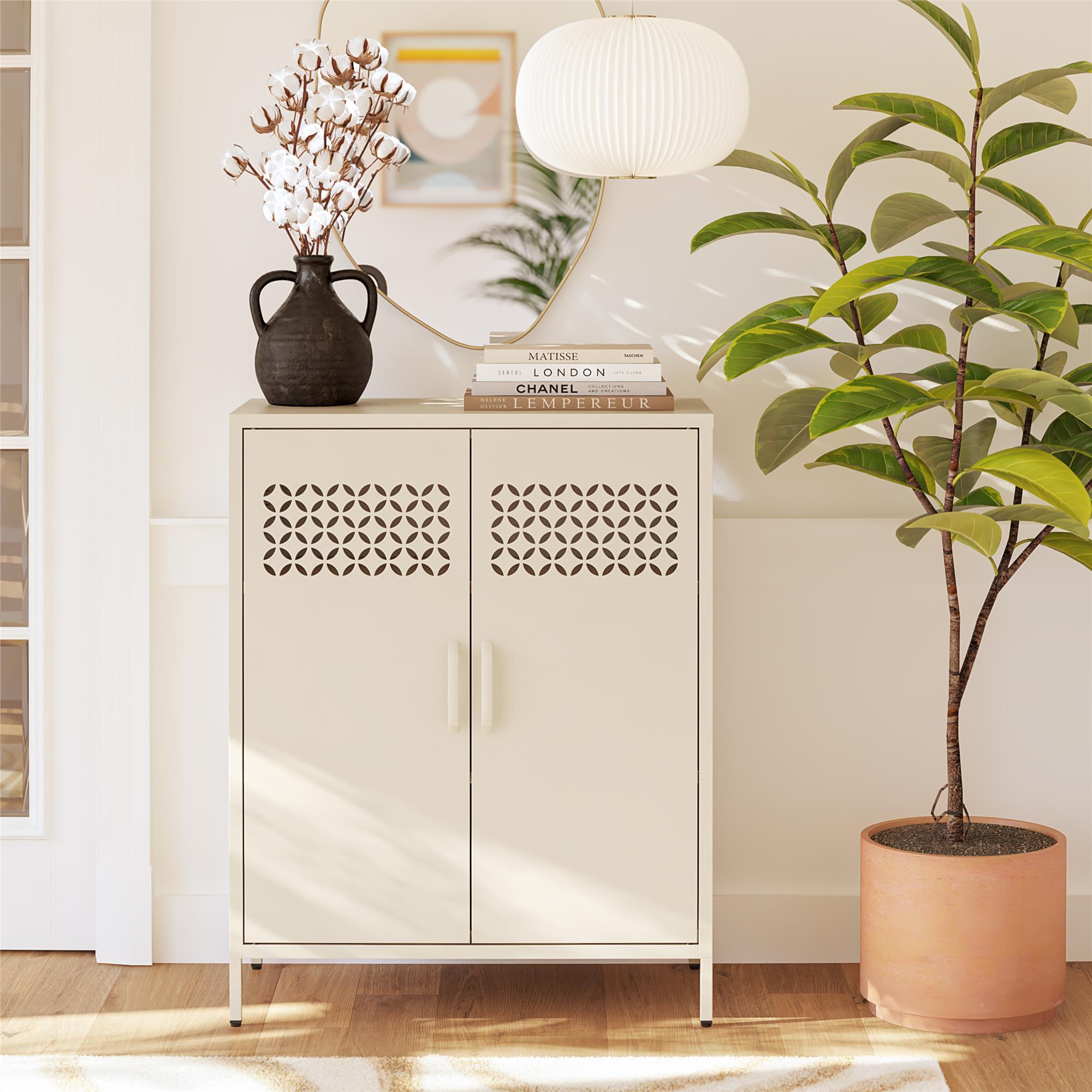 Mr. Kate Annie Short Metal 2 Door Cabinet - Parchment