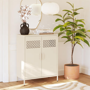Mr. Kate Annie Short Metal 2 Door Cabinet - Parchment