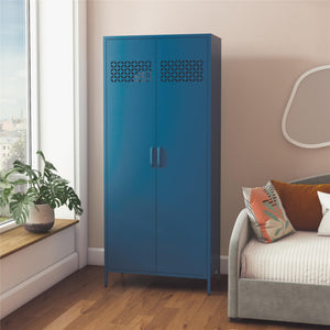 Mr. Kate Annie Tall Metal 2 Door Cabinet - Deep Ocean Blue