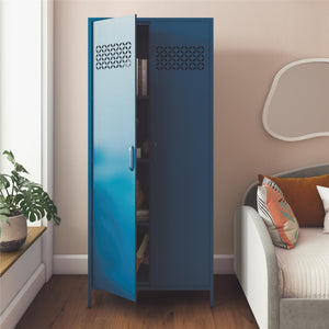 Mr. Kate Annie Tall Metal 2 Door Cabinet - Deep Ocean Blue