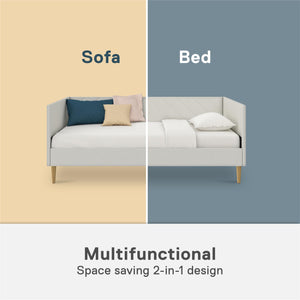 DHP Alicent Upholstered Daybed - Light Gray - Twin